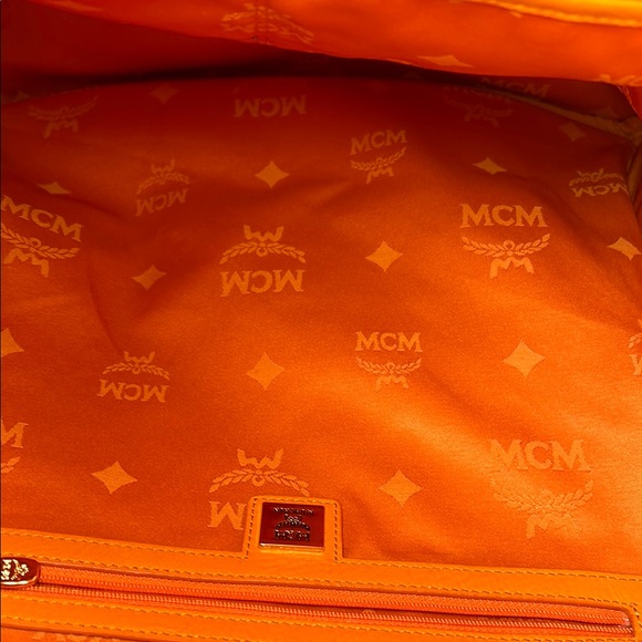 MCM Orange Backpack large great condition main image 12